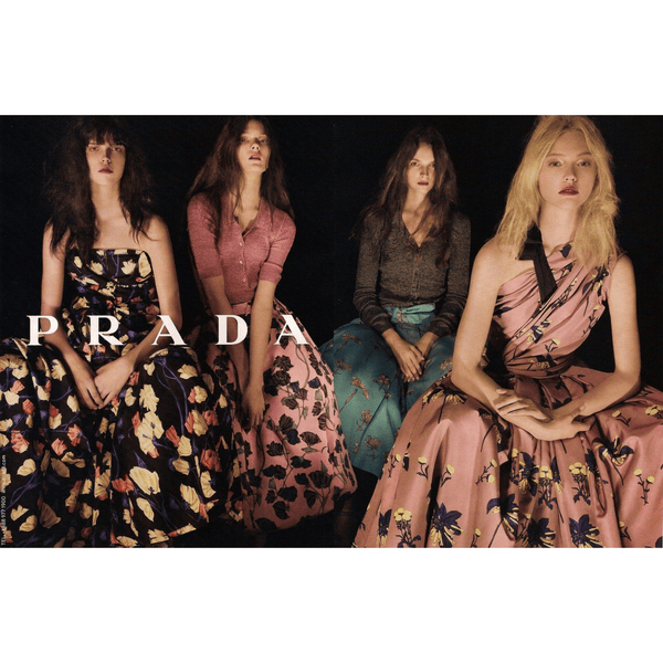 Prada Resort 2008 Pink Floral Silk Full Skirt