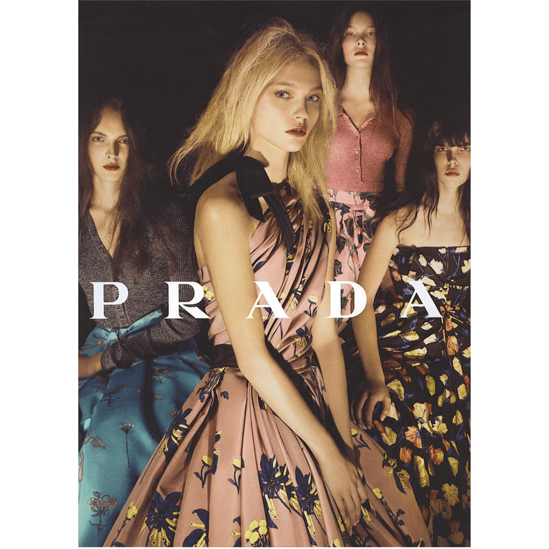 Prada Resort 2008 Pink Floral Silk Full Skirt