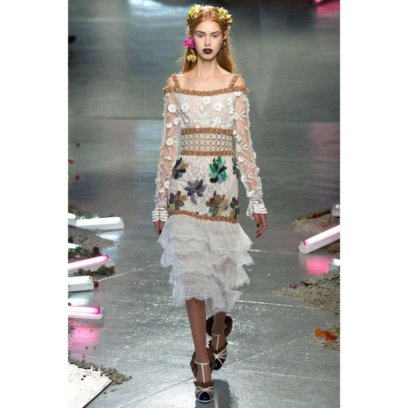 rodarte floral sequin dress Rodarte Floral sequined midi dress Rodarte