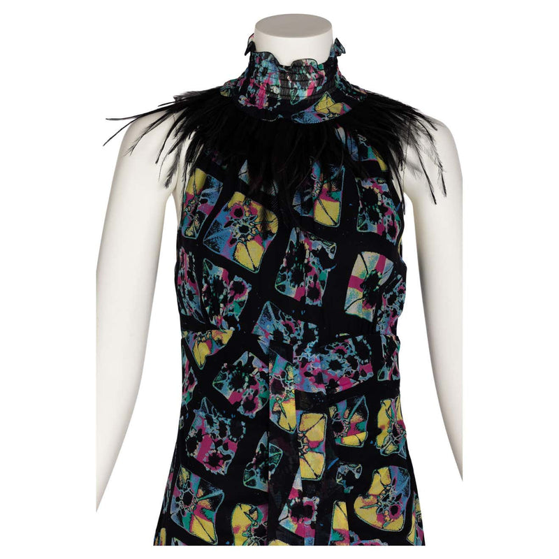 Emanuel Ungaro Peter Dundas Feather High Neck Gown, Runway F/W 2006