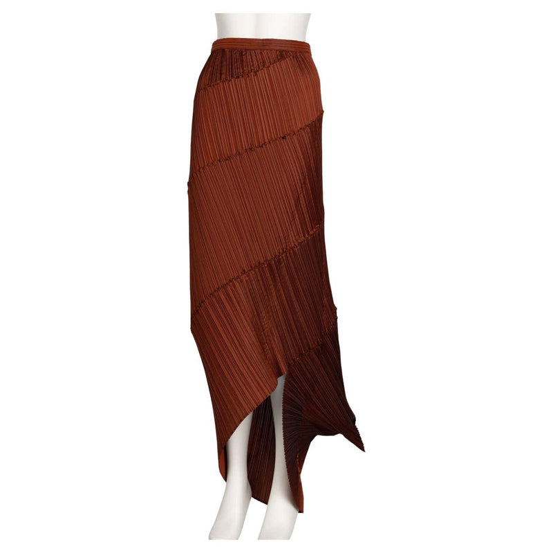 Issey Miyake Copper Pleated Spiral Skirt, 1990S