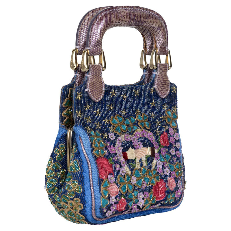 Fendi Vintage Beaded Embroidered Bag Limited Edition Basha Gold